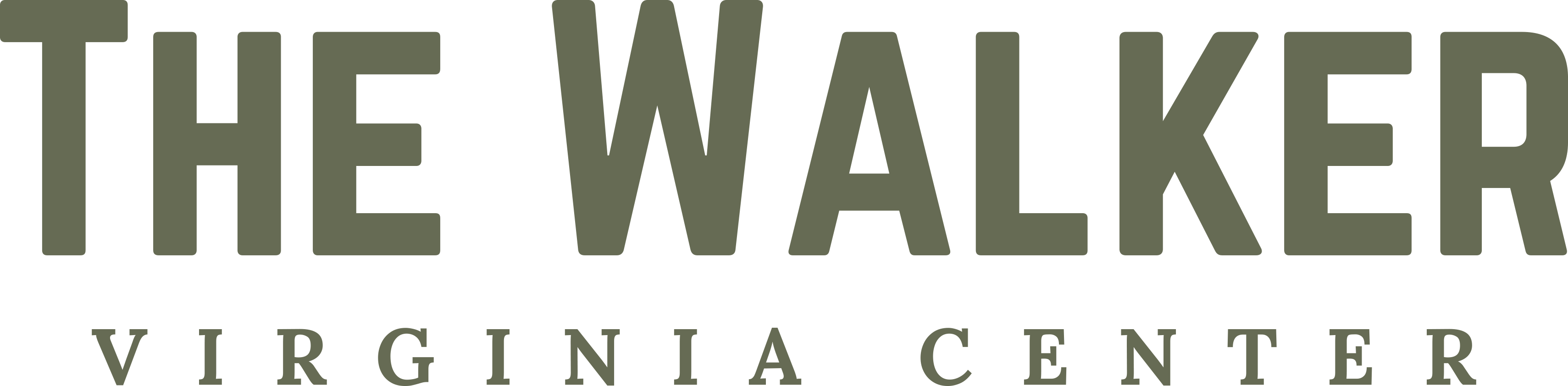 The Walker Virginia Center logo on a green background.